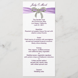 Cartão de Menu de Casamento com Arco de Diamante R