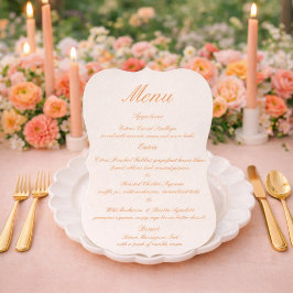 Cartão de Menu de Casamento com Jardim de Ranuncul