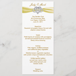 Cartão de Menu de Casamento Coração Infinito Amare