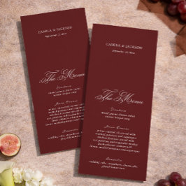 Cartão de Menu de Casamento da Ópera Dramática da