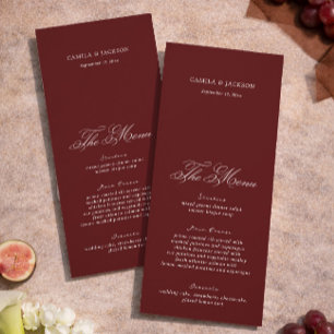 Cartão de Menu de Casamento da Ópera Dramática da