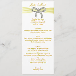 Cartão de Menu de Casamento de Arco de Diamante Am