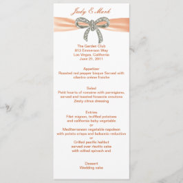 Cartão de Menu de Casamento de Arco de Diamante La