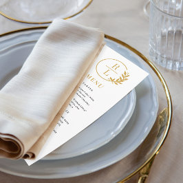 Cartão de Menu de Casamento de Color EDITÁVEL com 