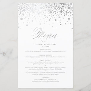 Cartão de Menu de Casamento de Portas de Foil de P