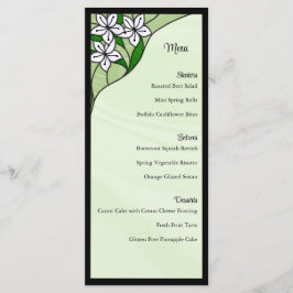 Cartão de Menu de Casamento de Vidro Colorido