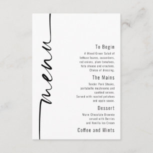 Cartão de Menu de Casamento do Código QR para Cali