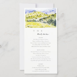 Cartão de Menu de Casamento do Colinas Green Count