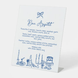 Cartão de Menu de Casamento Editável Desenhado à M