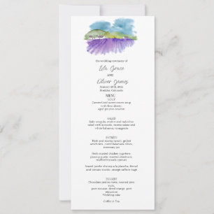 Cartão de Menu de Casamento em Vinícola Toscana