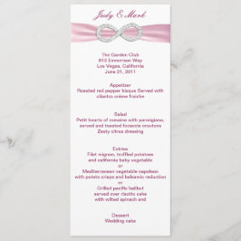 Cartão de Menu de Casamento Infinito de Diamante R