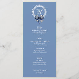 Cartão de Menu de Casamento Inspirado por Croquett