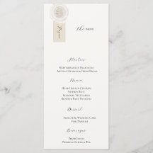 Cartão de Menu de Casamento Luxuoso e Elegante, Re