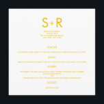 Cartão de Menu de Casamento Minimalista Moderno<br><div class="desc">Essa coleção moderna minimalista é simples e na moda,  perfeita para acrescentar um toque contemporâneo a qualquer evento. Disponível em várias cores. Cores personalizadas disponíveis mediante pedido.</div>