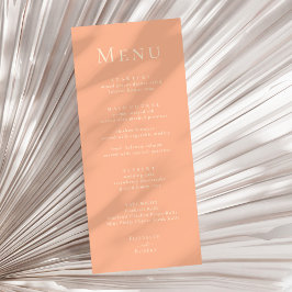 Cartão de Menu de Casamento Minimalista Moderno Co