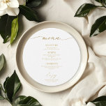 Cartão De Menu De Casamento Redondo De Script Chic<br><div class="desc">Um simples cartão de casamento de caligrafia. Eu ofereço um serviço de personalização gratuito,  se você tiver perguntas ou solicitações especiais,  por favor,  sinta-se à vontade para me contactar.</div>