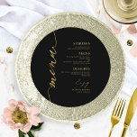 Cartão De Menu De Casamento Redondo De Script De r<br><div class="desc">Um simples cartão de casamento de caligrafia. Eu ofereço um serviço de personalização gratuito,  se você tiver perguntas ou solicitações especiais,  por favor,  sinta-se à vontade para me contactar.</div>