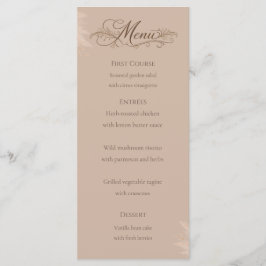 Cartão de Menu de Casamento Whispering Pampas