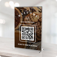 Cartão de Menu de Código QR sem contato para o Pho
