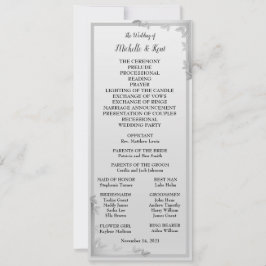 Cartão de Menu de Design de Folga de Prata Elegant