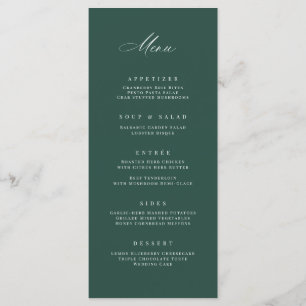 Cartão de Menu de Festa Clássica de Recepção de ca