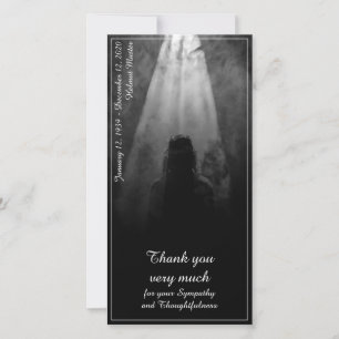 Cartão de Menu de Refeição Funeral Para a luz