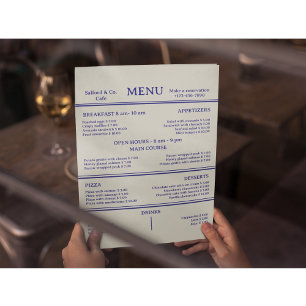 Cartão de Menu do Café Restaurante Modern Food