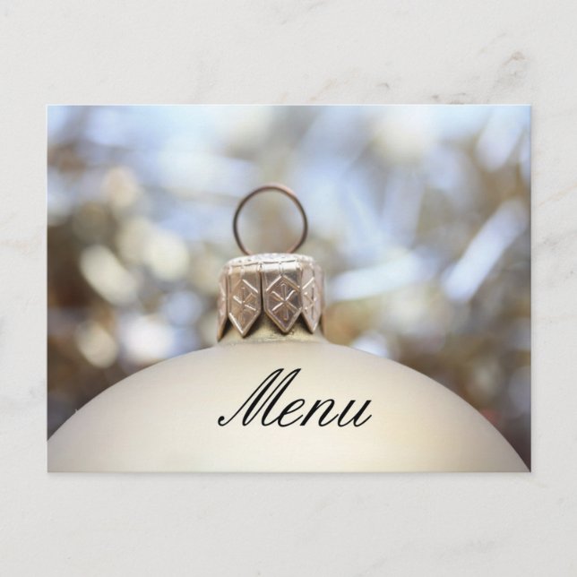 Cartão de menu do janto de Natal (Frente)