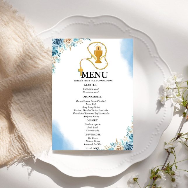 Cartão de Menu do Partido da Comunidade Elegante B (Criador carregado)