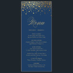 Cartão de Menu Elegante Ouro Faux Confetti Elegti<br><div class="desc">Cartão de menu personalizável com faux gold foil confetti. Isto é parte de uma suíte de casamento. Outras cores e itens correspondentes estão disponíveis. Por favor,  note que não haverá folha de ouro - folha de ouro falsa.</div>
