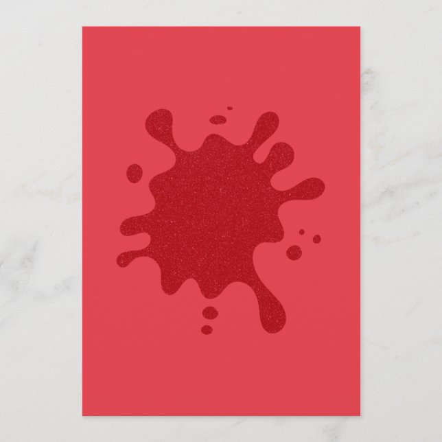Cartão de Menu Flat Tomato Red Splash – Personaliz (Frente)