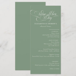 Cartão de menu | Menu Janto de ensaio de casamento