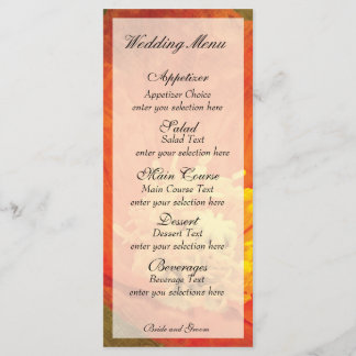 Cartão de menu Poppy