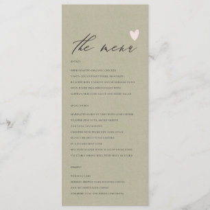 Cartão de menu SIMPLES ELEGANTE DOURADO KRAFT TYP