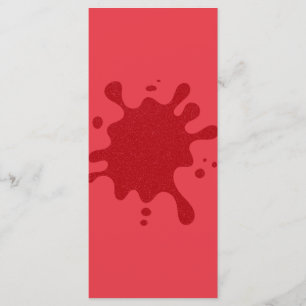 Cartão de Menu Vermelho Personalizado Tomate Splat