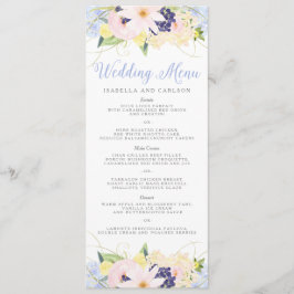 Cartão de Menu Vintage Spring Wedding Floral