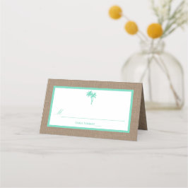 Cartão De Mesa A Coleção de Casamentos na Praia da Palmeira Tropi