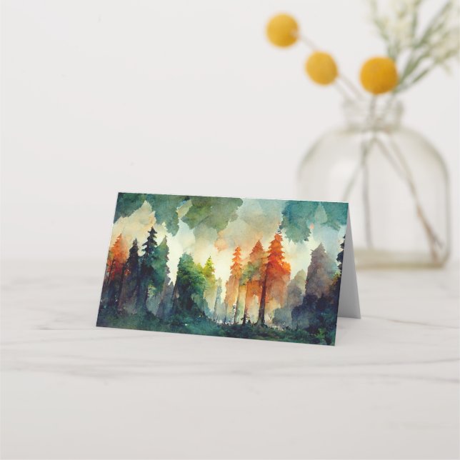 Cartão De Mesa A Floresta (natureza) (Verso)