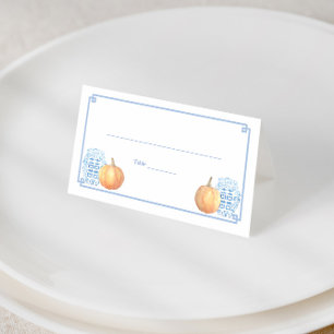 Cartão De Mesa Abóboras Elegantes de Outono Almoço de Casamento A