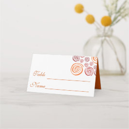 Cartão De Mesa Abstract African Shape Wedding Place Card