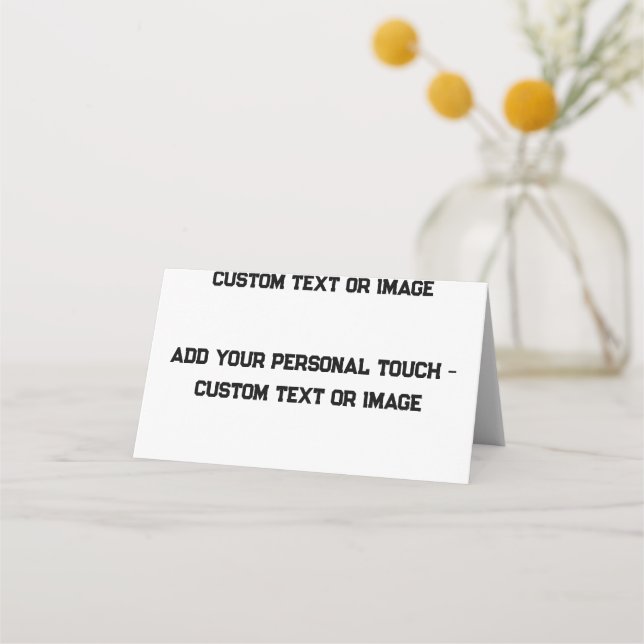 Cartão De Mesa Adicionar seu toque pessoal - presentes personaliz (Frente)