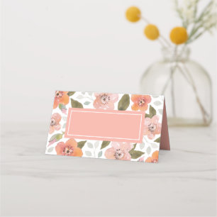 Cartão De Mesa Adicione seu texto Delicar Floral