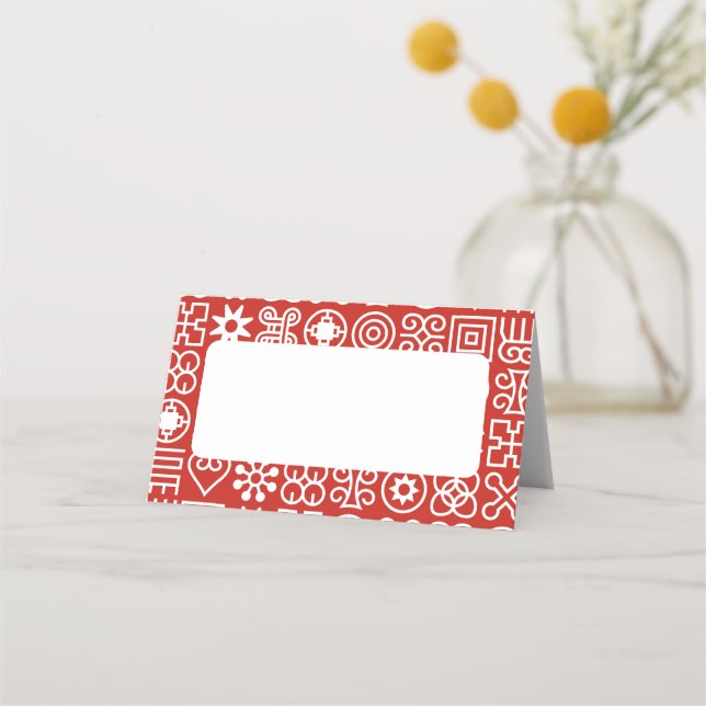 Cartão De Mesa Afafricano Adinkra (Frente)