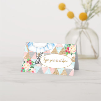 Cartão De Mesa Alice no País das Maravilhas