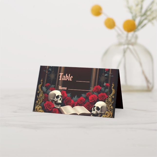 Cartão De Mesa Amor eterno nas sombras da escuridão, (Frente)