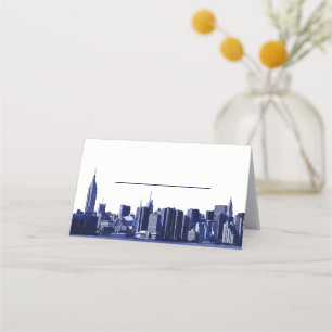 Cartão De Mesa Ângulo panorâmico do Skyline NYC - Placas de det