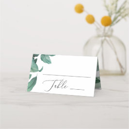Cartão De Mesa Aquarela de folhagem tropical para casamento