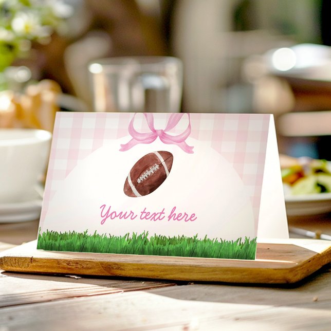 Cartão De Mesa Arco Rosa de Futebol - Ponta de Comida (Criador carregado)