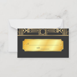 Cartão De Mesa Art Deco Gatsby Wedding