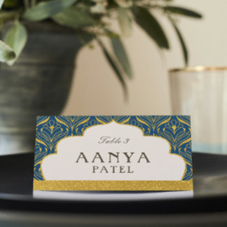 Cartão De Mesa Arte Deco Dourado Arch Mundap Arch Casamento Nome 